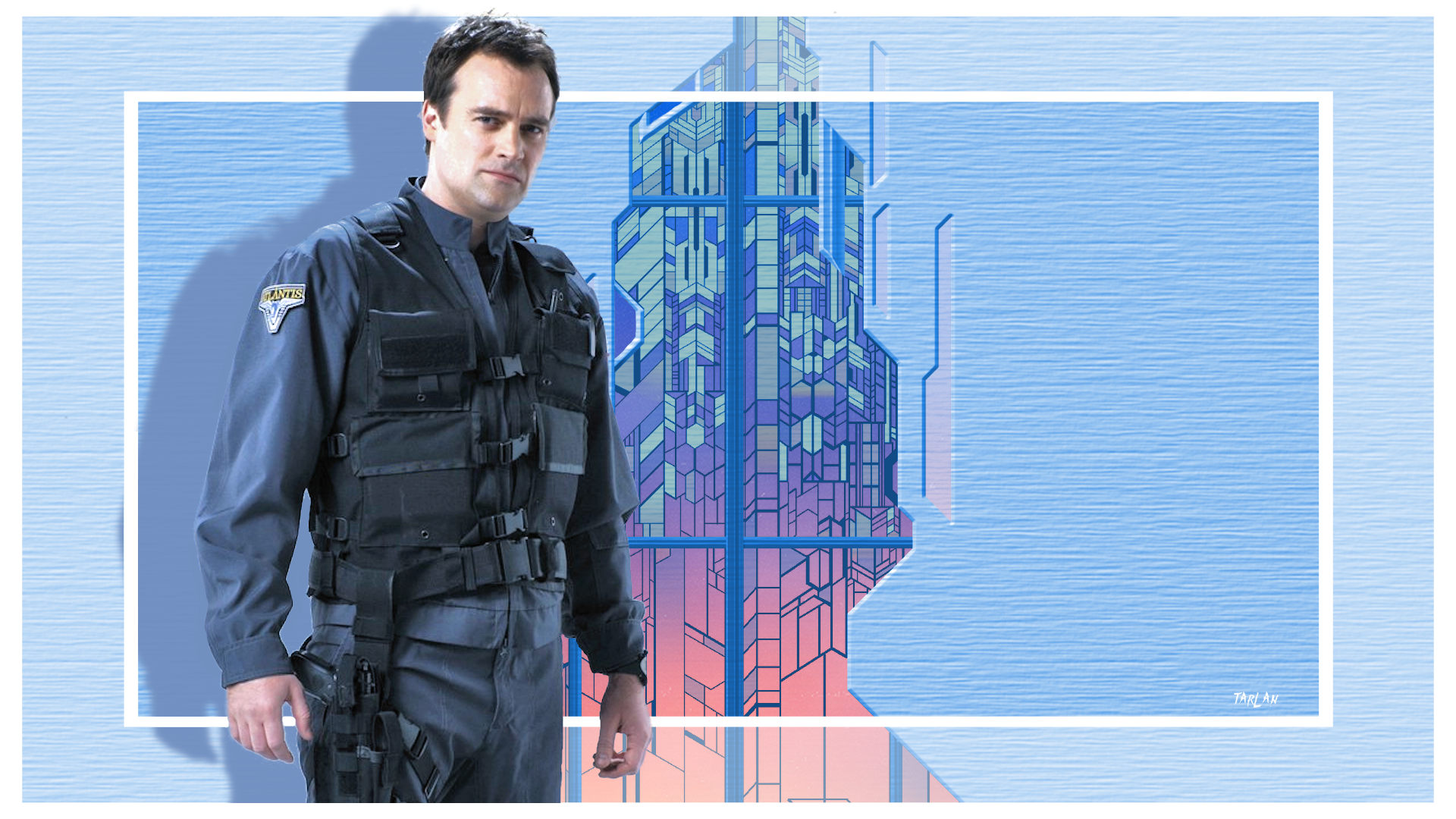 Rodney McKay - Stargate Atlantis by Tarlan
Background artwork original by RogueDragon
Keywords: art_digital_manip;sga_img;sga_wpr